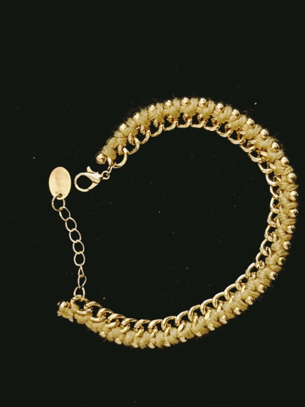 Gold Braided Chain Bracelet - Women's Fashion Jewelry